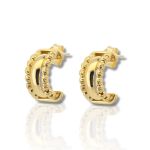 Σκουλαρίκια μισό κρικάκι απο επιχρυσωμένο ασήμι 925° (code SVX2501023D)