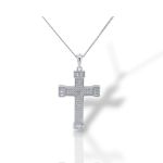 Croce in argento 925° rodiato GEM001492