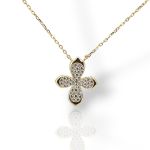 Σταυρός επιχρυσωμένος (με αλυσίδα) απο ασήμι 925° (code SHK905124G)