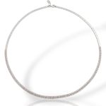 White gold necklace k14 with white zircon (code Μ8302)
