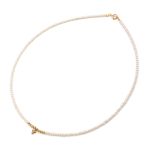 Κολιέ μαργαριτάρια Fresh Water Pearl 2,5-3,0mm Κ14 (115093)