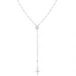 White gold rosary necklace k14   (code S168037)