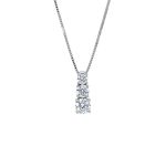 Μενταγιόν απο λευκό χρυσό κ9 με ζιργκόν (code S168875)