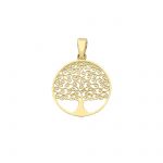 Υellow gold necklace k14 with the tree of life (code S201871)