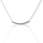 Rose gold necklace k9 with black zircon (code 1006529947)