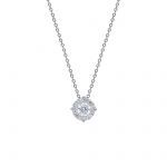 White gold necklace k9 with zircon  (code S214157)