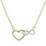 Girocollo in oro giallo k14 con Cuore & Infinito ( code S214957)