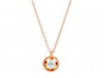 Punto di luce in oro Rosa k18 con diamante  (code S217566)
