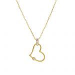 Golden heart necklace k14 (code S218262)