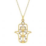 Golden necklace with the tree of life k14  (code S224101)