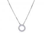 White gold necklace k9 with zircons (code S224498)