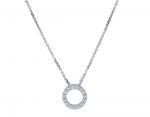 White gold necklace k9 with zircons (code S224498)