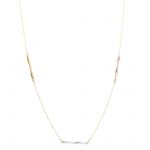 Girocollo in oro Giallo k14 con dettagli in oro Rosa & oro Bianco k14(code S225674)