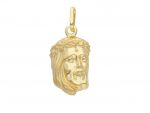 Ciondolo Testa di Gesù Cristo in oro giallo k14 (code S229727)