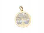 Υellow gold necklace k14 with the tree of life (code S230913)