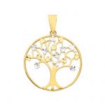 Υellow gold necklace k14 with the tree of life (code S231836)