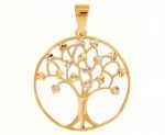 Υellow gold necklace k14 with the tree of life (code S231836)