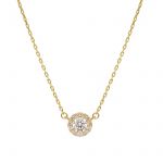 Girocollo in oro Giallo k14 con zirconi cubici (code S244036)