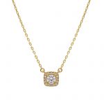 Girocollo in oro giallo k14 con zirconi cubici (code S244039)