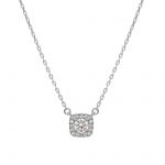Girocollo in oro bianco k14 con zirconi cubici (code S244048)
