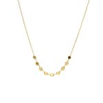 Χρυσό κολιέ κ14 με χρυσές μπίλιες περασμένες στην αλυσίδα (code S244050)