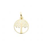 Υellow gold necklace k14 with the tree of life (code S252105)