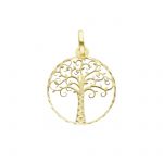 Υellow gold necklace k14 with the tree of life (code S252107)