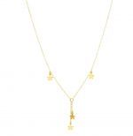 Golden necklace k14 with stars  (code S254654)