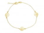 Yellow Gold K14 Bracelet with the tree of life (code S254950)