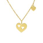 Κολιέ Καρδούλες απο χρυσό κ9  (code S264739)