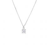 White gold single stone necklace k18 with diamond (code S265444P)