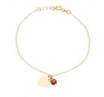 Bracciale coccinella in oro Giallo k9  (code S266561)