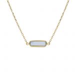 Girocollo  in oro giallo κ9 con Topazio Blu (code S274242)