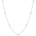 Κολιέ απο λευκό χρυσό κ9 με ζιργκόν  (code S279882)