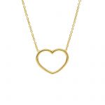 Golden heart necklace k14 (code S281559)