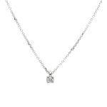 Μονόπετρο μενταγιόν απο λευκό χρυσό κ9 με διαμάντι (code  S282980BB)