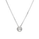 Μονόπετρο μενταγιόν απο λευκό χρυσό κ9 με διαμάντι (code  S282986BB)