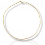 Gold necklace k14 with white zircon (code M2834)