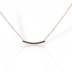 Rose gold necklace k9 with  zircon (code Μ2274)