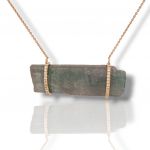 Girocollo in oro Rosa k18 con Turmalina e Diamanti (code M2454)