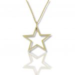 Golden necklace k14 STAR (code Μ2430)