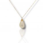 14k gold necklace with pearl (code M2724)