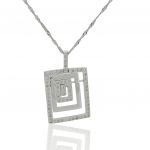 Girocollo in oro bianco k18 con diamanti (code M2844)