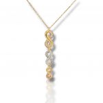 Girocollo infinito in oro giallo e bianco  k14 (code M2848)