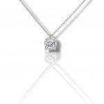 White gold single stone necklace k14 with zircon (code N2039)