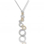 Girocollo in oro bianco e oro rosa con diamanti (code N2390)