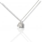 Single stone necklace k18 with diamond  (code RD2036)