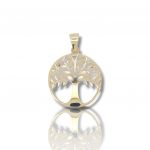 Υellow gold necklace k14 with the tree of life (code S231833)