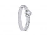 White gold k18 ring with diamonds (code S217568)