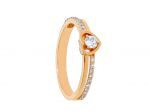Rose gold k18 ring with diamonds (code S217569)